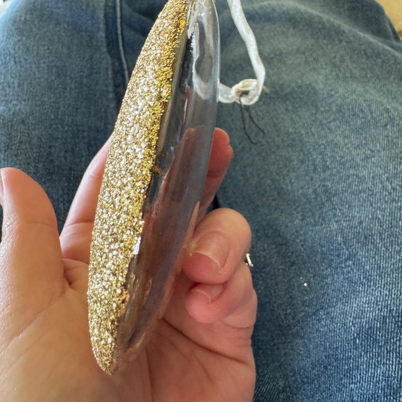 Vintage Colorful Dragonfly Round Glitter Glass Ornament EUC Holiday Christmas - Picture 6 of 6